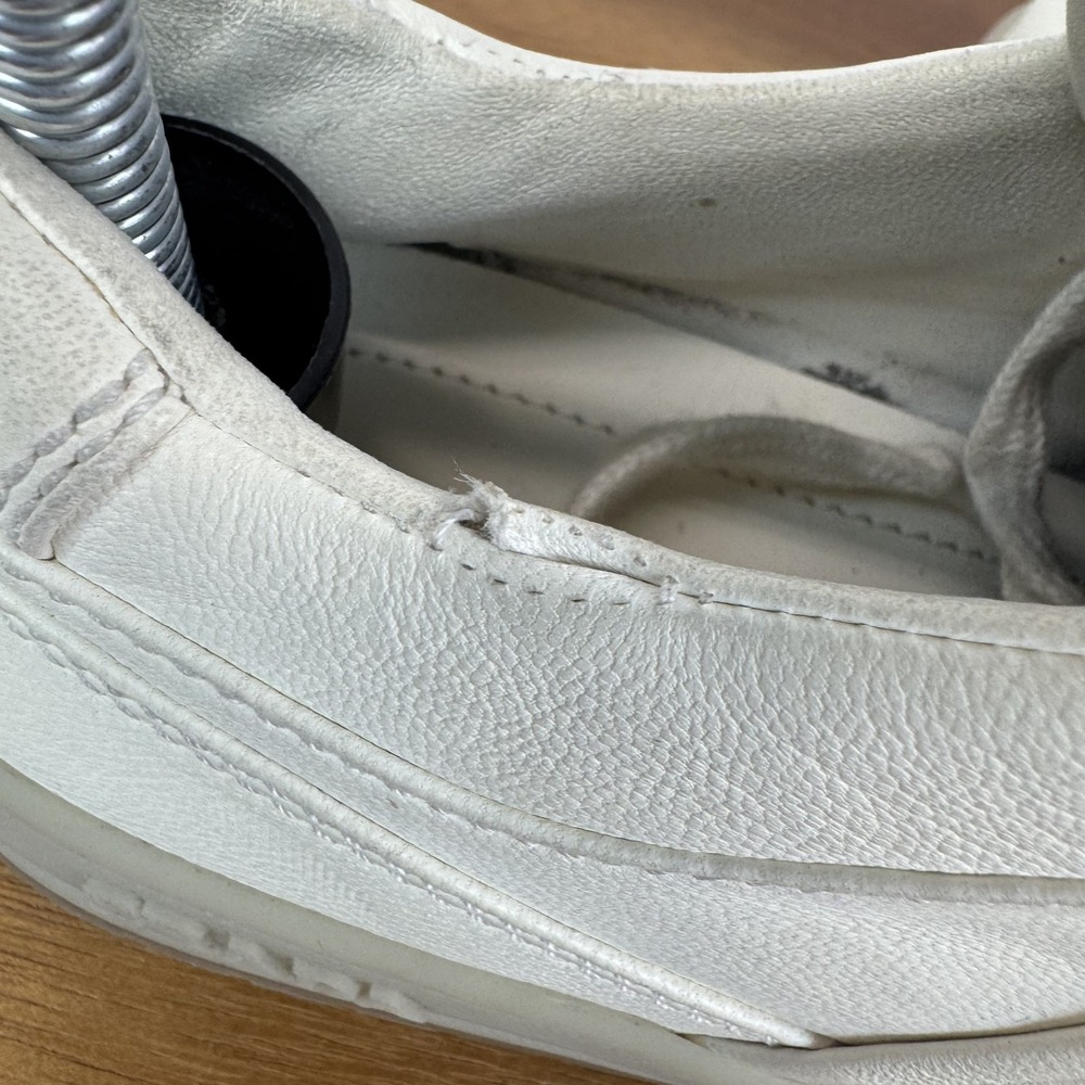 Womens‎ Prada Downtown Ivory Leather Comfort Casual Sneakers Shoes Size 37 GUC - Picture 8 of 11